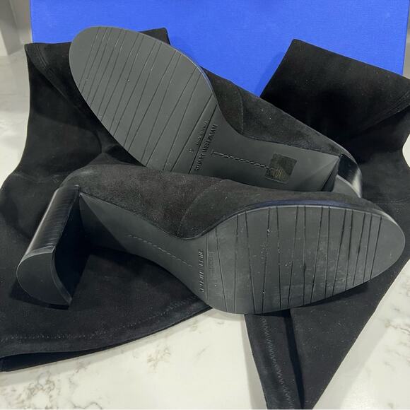 New Stuart Weitzman Black Highland Over The Knee Heeled Boot Womens size 9 - Picture 4 of 8